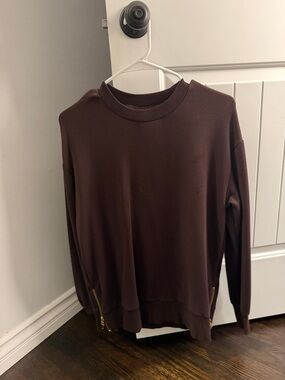 Women’s Varley Boxy Crewneck Sweater in Dark Brown